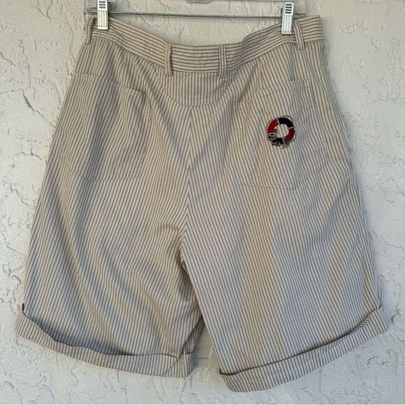 GUCCI Shorts Women Stripe Bermuda Logo Designer Italy Casual Resort‎ Wear